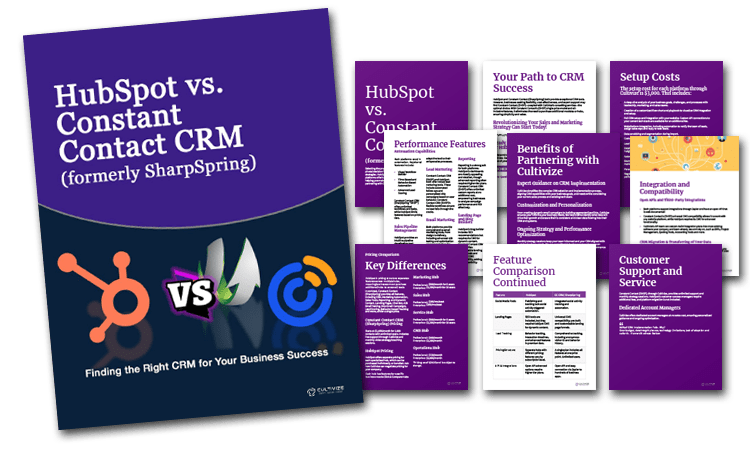 HubSpot Constant Contact Lead Gen CRM SharpSpring Comparison Guide